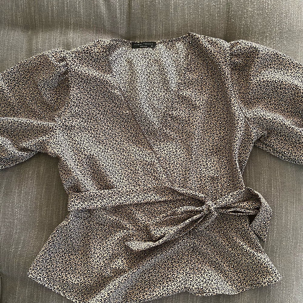 Final touch wrap blouse